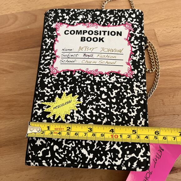 Betsey Johnson Composition Journal Dairy Book Purse - Picture 12 of 13